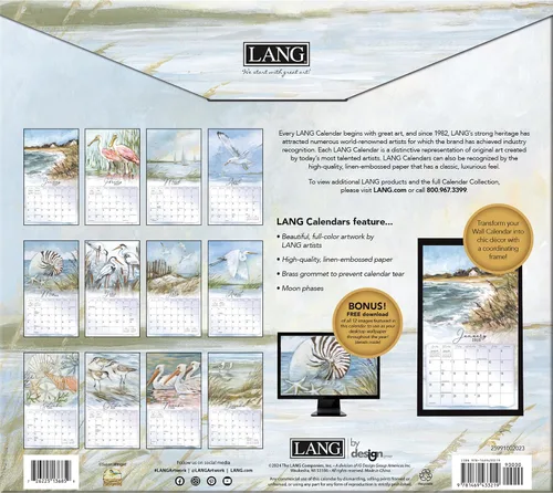 Vista 2 de LANG Coastal Shores 2025 - Calendario de pared (25991002023)