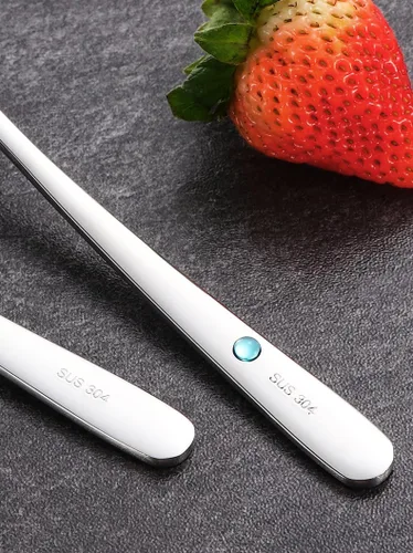 Vista 5 de Cuchara en forma de concha de acero inoxidable, cuchara de azúcar, cuchara de té, cuchara de postre para café, té, helado, aperitivos y embutidos
