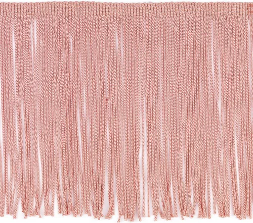 Vista 10 de Trims by The Yard Borde de flecos de cadeneta de 6 pulgadas, poliéster, decorativo, versátil para C rosa rubor (corte de 5 yardas)