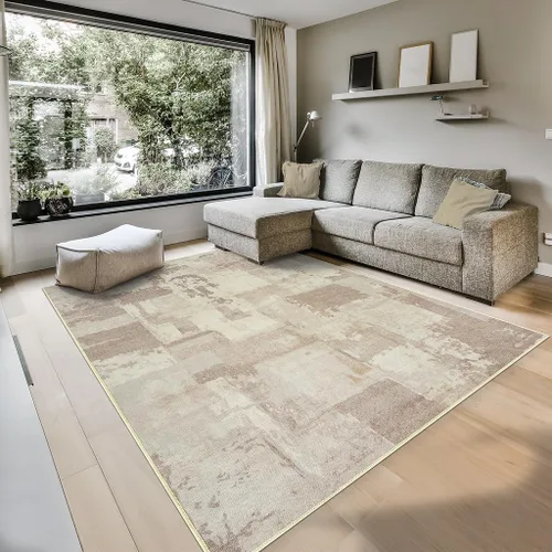 Vista 26 de GLN Rugs Bohemian - Troy - Alfombra de felpilla lavable a máquina, bohemio, lavable, antideslizante, alfombra de área de felpilla de pelo bajo