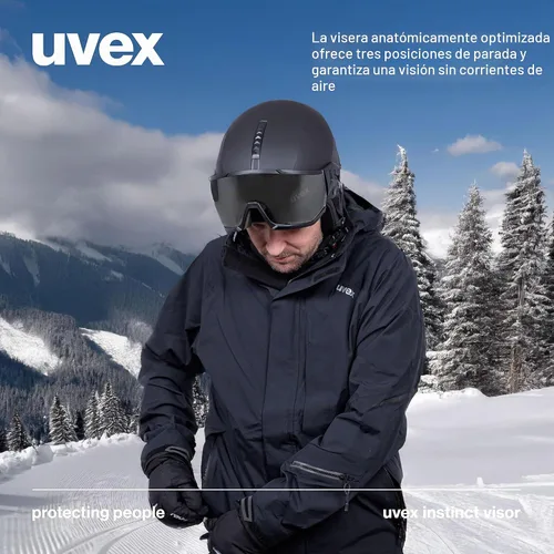 Vista 6 de uvex Instinct Visor - Adjustable ski & Snowboard Helmet with Integrated Visor for Women & Men