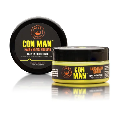 Vista 7 de GIBS Con Man Hair & Beard Pudding - Leave In Conditioner - Curl Definer - Moisturizer