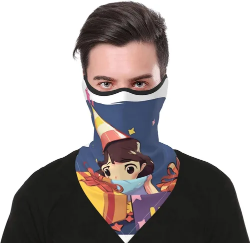 Vista 9 de Máscara de cuello para hombres y mujeres, protección solar UV, resistente al viento, bandana jirafa arco iris, cubierta facial, bufanda