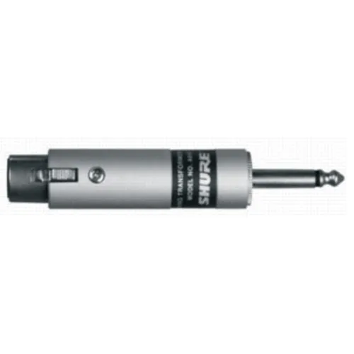 Vista 2 de Shure A85F Transformador de Adaptación de Línea - XLR Hembra de Baja Z a Conector Telefónico de 1/4 Pulgada de Alta Z Conecta una Salida