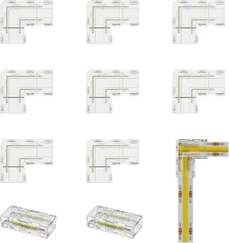 Vista 8 de PAUTIX COB - Tira de luces LED de 16.4 pies, luz blanca diurna 6500 K, tira de luz LED regulable CRI85+, cinta de luces LED superbrillantes de 24 V