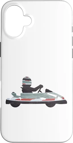 Vista 22 de Funda para iPhone 16 Go Kart Racing Race Track