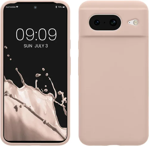 Vista 103 de kwmobile Funda compatible con Google Pixel 7 - Funda de silicona TPU con acabado suave - Piedra antigua
