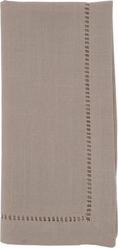 Vista 36 de SARO LIFESTYLE Servilleta de cóctel con borde cosido (juego de 12), negro, 6"x6
