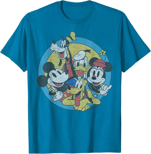 Vista 5 de Disney Camiseta retro de Mickey and Friends Group Shot