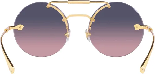 Vista 4 de Versace Gafas de sol para mujer marco dorado lentes de color azul degradado rosa 2205in