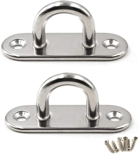 Vista 8 de M5 - Gancho de techo para placa de ojo de acero inoxidable 304, resistente para colgar (paquete de 6, tornillos incluidos)