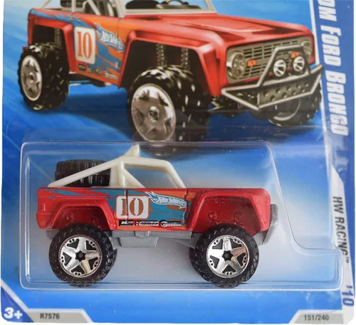 Vista 2 de Hot Wheels 2010 Racing Series 3/10 Custom Ford Bronco 151/240, rojo