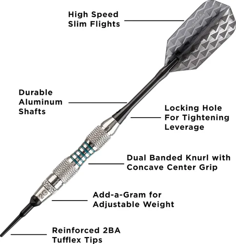 Vista 3 de Viper by GLD Products Bobcat Adjustable Weight Soft Tip Darts with Storage/Travel Case