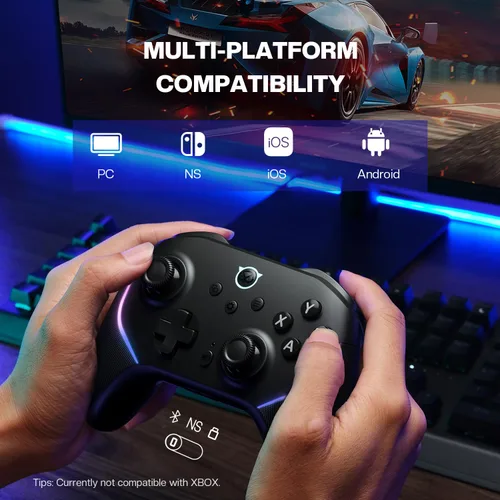 Vista 7 de NYXI Master P1 Wireless PC Controller, Dual-Mode Triggers, Hall Effect Joystick, 1000Hz Polling Rate, Mute control, 6-Axis Gyro, Turbo, Lockable