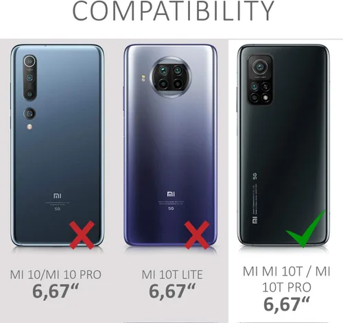 Vista 6 de kwmobile Funda compatible con Xiaomi Mi 10T/Mi 10T Pro - Funda protectora de silicona TPU suave y delgada - Negro mate