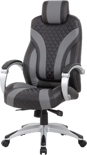 Vista 4 de Boss Office Products Silla ejecutiva con brazo con bisagras en negro/gris