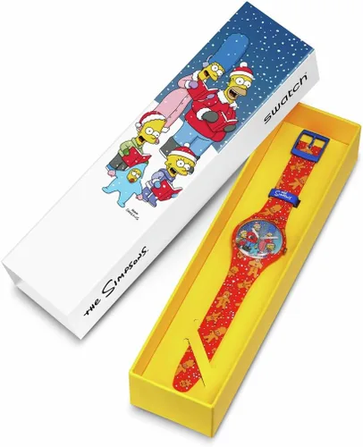 Vista 5 de Swatch Maravilloso país de las maravillas de, Rojo -, Los Simpson