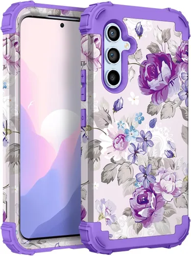 Vista 83 de Hocase Funda para Galaxy A37 5G, protección resistente a prueba de golpes, parachoques de goma de silicona suave+funda protectora híbrida