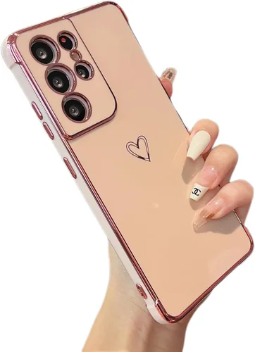 Vista 90 de ZTOFERA Funda diseñada para Google Pixel 7a, bonito diseño de corazones de amor con borde chapado y protección de lente de cámara, para Google Pixel