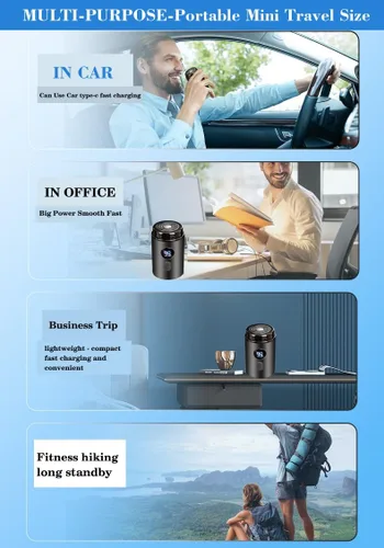 Vista 5 de Mini afeitadora eléctrica con bolsillos para hombres, gran cabezal de afeitado flotante, afeitado rápido, mini afeitadora portátil IPX7, pantalla
