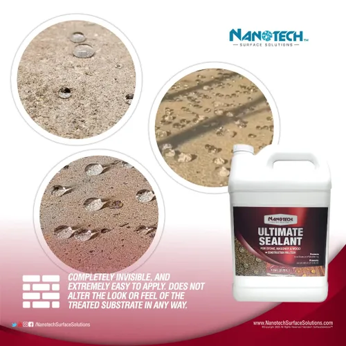 Vista 2 de Nanotech Surface Solutions Ultimate Sealant - Revestimiento penetrante invisible repelente al agua para hormigón, mampostería, arcilla, piedra