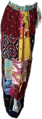 Vista 8 de Unisex Hecho A Mano Boho Hippie Aladdin Alibaba Harem Yoga Pantalones Multicolor Talla única, Multi