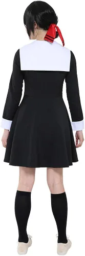 Vista 3 de Haikyuu - Uniforme escolar de anime para mujer, disfraz de uniforme escolar con pajarita para 2 personajes