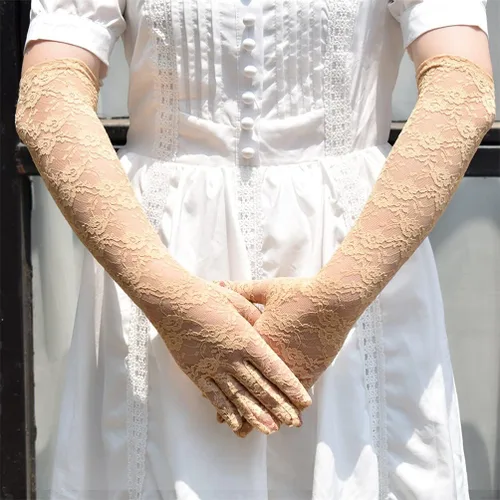 Vista 2 de Guantes de encaje con calentadores de brazo de muchos estilos para mujeres o niñas