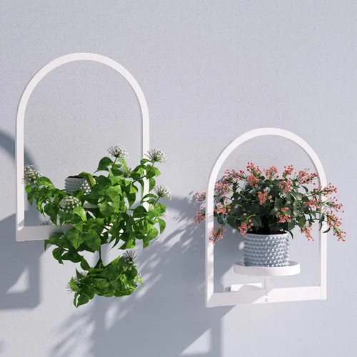 Vista 10 de Flenpptly Soporte para plantas de pared, maceta de pared para plantas de interior, estantes de ventana para múltiples plantas en interiores