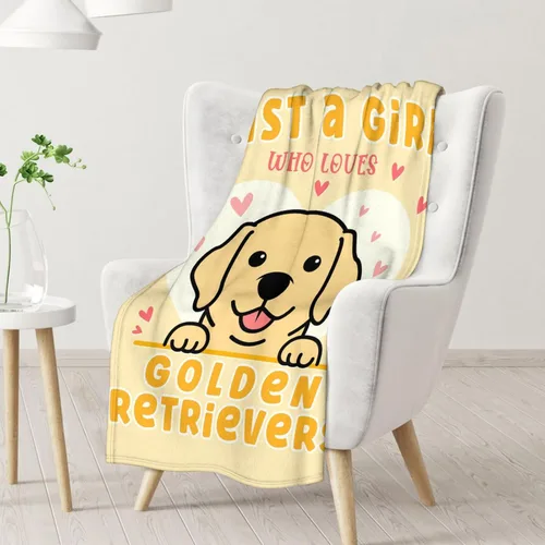 Vista 2 de Golden Retriever - Manta de regalo – 30 x 40 pulgadas, bonita manta de perro para amantes de los perros, niños, niños y niñas, mantas suaves