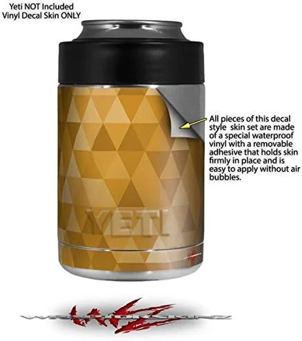 Vista 2 de Mosaico triangular naranja – Calcomanía estilo adhesivo para Yeti Rambler Colster y RTIC Can (refrigerador no incluido)