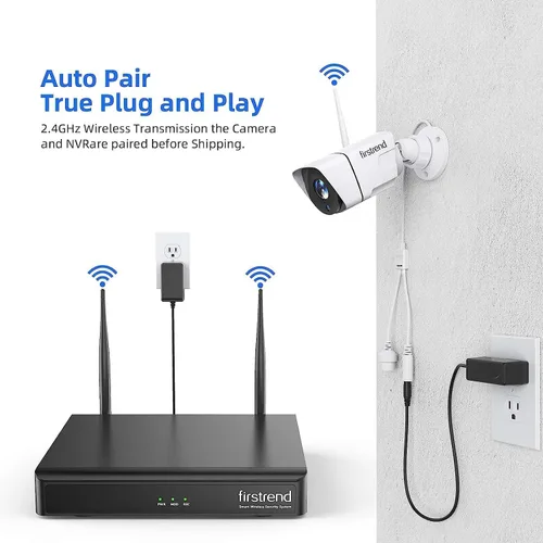 Vista 5 de Sistema de cámara de seguridad inalámbrica con 3TB HDD, 8 cámaras bala CCTV