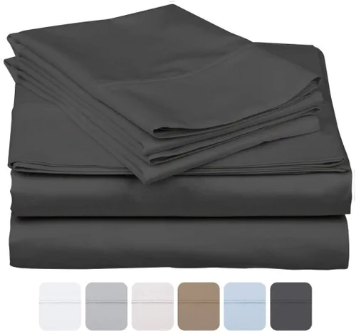 Vista 55 de Mattress-Homes Juego de sábanas de 4 piezas ultra lujosas 100% algodón suave de fibra larga de 16 pulgadas de profundidad, tamaño individual lavable