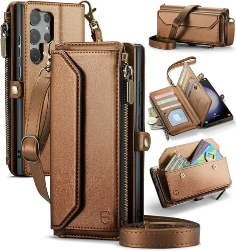Vista 18 de Strapurs - Funda tipo cartera con correa para Samsung Galaxy S23 5G, color negro