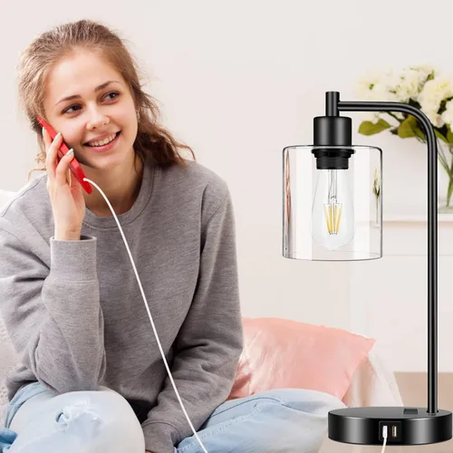Vista 4 de Pantalla de vidrio transparente universal para lámpara de repuesto, pantalla de vidrio, cilindro, pantalla de vidrio para lámparas de mesa, lámparas