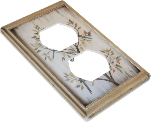 Vista 3 de Cubiertas Decorativas para Interruptores de Luz Arte de Pájaros BirdArt 1 Gang Salida Dúplex Individual Placa de Pared Placa de Interruptor Placa