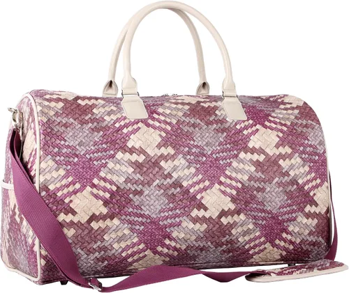 Vista 2 de Nicole Miller New York - Bolsa de viaje ligera de 21 pulgadas para hombres y mujeres Weekender durante la noche en la maleta