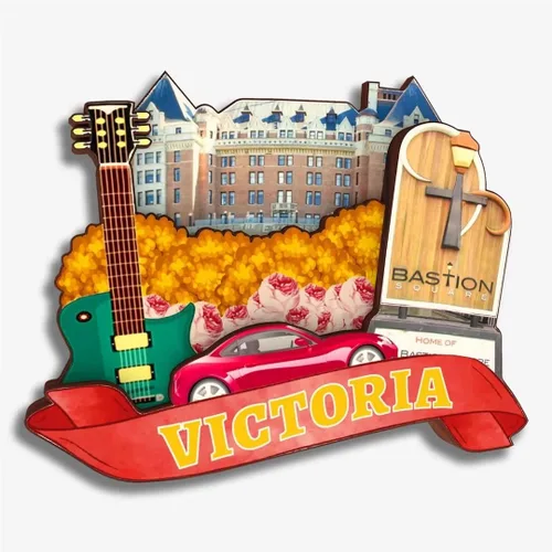 Vista 16 de Montreal - Imán para nevera de Canadá, colección de madera, madera 3D, hecho a mano, recuerdos de ciudad, imán para nevera, decoración del hogar