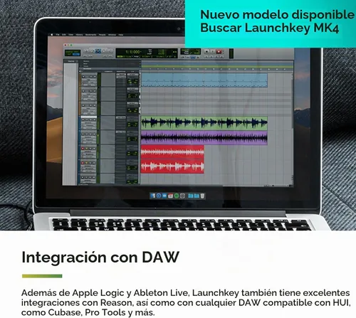 Vista 8 de Novation Launchkey 25 [MK3] teclado controlador MIDI - Integración perfecta con Ableton Live. Modo de acordes, Modo de escala y Arpegiador — Todo