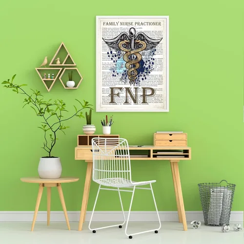 Vista 5 de Family Nurse Practitioner Gift, FNP Gift, Nurse Present, Nursing School Graduation Gift Idea, Medical School, FNP Office Decor, Wall Art