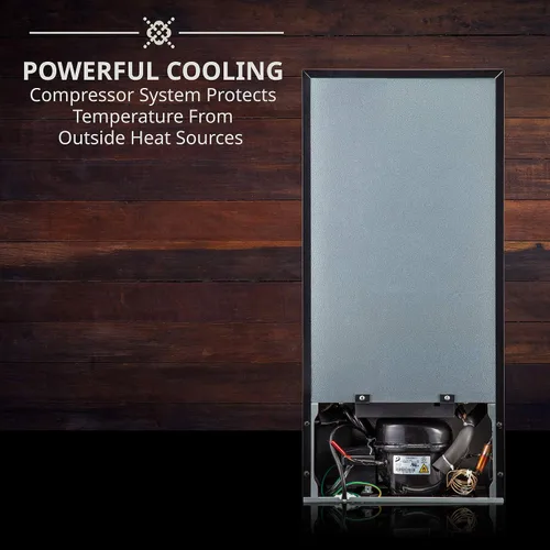 Vista 8 de Ivation Refrigerador de vino con compresor de 18 botellas con cerradura, gran bodega independiente para vino tinto, blanco, champán o espumoso