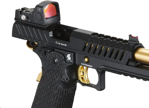 Vista 6 de Lancer Tactical - Knightshade Hi-Capa. Pistola de perdigones de aire comprimido con mira mini punto rojo