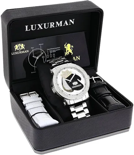 Vista 4 de LUXURMAN Guantes de boxeo con diamantes para hombre, edición limitada Southpaw