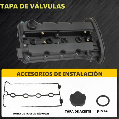 Vista 3 de Cubierta de válvula de motor compatible con Chevy Aveo Optra 2005 Pontiac Wave 1.6L Reemplazo 96473698 96473 964-73-698