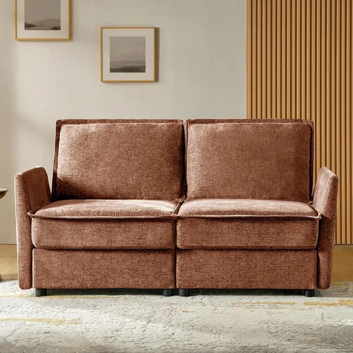 Vista 28 de HULALA HOME Sofá seccional modular, sofá grande en forma de U de 8 asientos con otomano de almacenamiento, sofá cómodo de chenilla con asiento