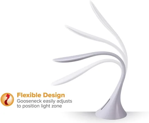 Vista 5 de Bostitch Oficina moderna LED luz de escritorio, 8W, blanco (VLED1821WHITE-BOS)