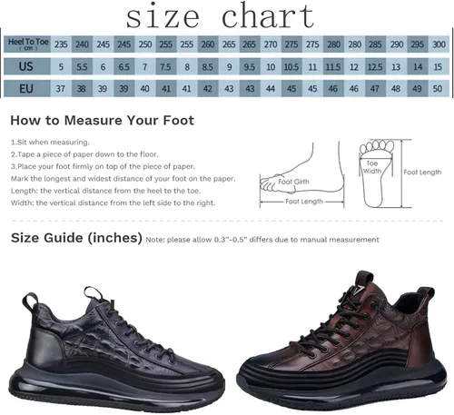 Vista 2 de AngryMonkey Zapatos de elevación con cordones elásticos para hombre, otoño e invierno 2022, plataforma térmica invisible, aumento de altura, 2