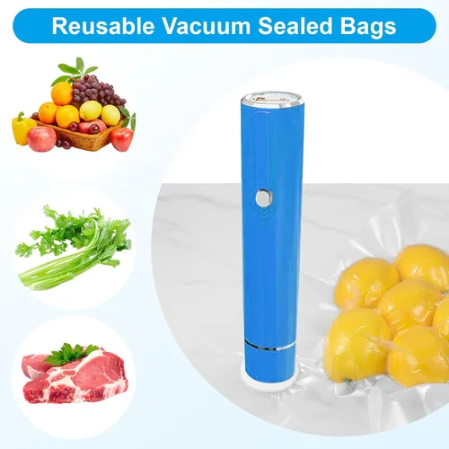 Vista 6 de 40 bolsas selladoras al vacío para alimentos con válvula de aire, bolsas reutilizables para Sous Vide (20 L+20 pequeñas)