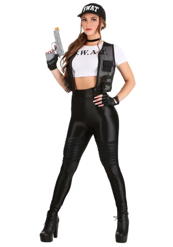 Vista 4 de Disfraz de Equipo S.W.A.T. para Mujer Multicolor