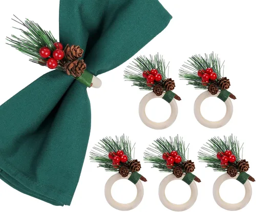 Vista 10 de LogHog Juego de 4 servilleteros para el día de San Valentín, delicados servilleteros de flamenco, decoración de mesa para banquete de boda, cena